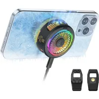 Black Shark FunCooler 5 Magnetic Phone Cooler für Gaming, Tragbarer Handy Kühler mit RGB-Beleuchtung, Handy-Kühlventilator für iPhone Magnetischer Series/Android/Tablet/iPad (Schwarz)