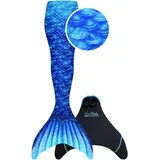 Meerjungfrauenflosse Mermaidens Original Arctic Blue für Kinder BLAU XL (143/152)