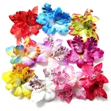 Hustar 10 Stück Orchidee Haarspangen Haarclip Haarklammer Blumen Haarschmuck für Frauen Mädchen