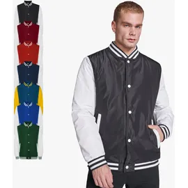 Kariban Teddy College Jacke rot/weiß 2