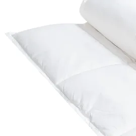 Beliani Bettdecke Weiß Japara Baumwolle Entendaunen Extra Warm geräuscharm luftdurchlässig leicht Winter Schlafzimmer
