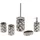 Beliani Badaccessoires Set Keramik Silber