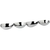 Edzard Snackschale 4-Fach Luma Ø 7 cm 38 cm Edelstahl Weiß