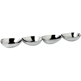 Edzard Snackschale 4-Fach Luma Ø 7 cm 38 cm Edelstahl Weiß