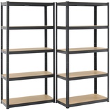 Juskys Lagerregal Basic 2er Set 180 x 90 x 40 cm - Grau