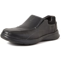 CLARKS Cotrell Step Slipper, Schwarz Black Oily Lea, 44 EU