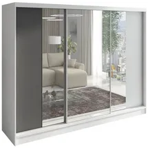 A&J MöbelLand Schiebetürenschrank VIDA 200 x 215 x 59,5 cm Grau