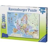 Ravensburger - Kinderpuzzle - Puzzle 200 S. XXL - Europakarte - Ab 8 Jahren - 12841