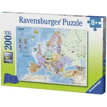 Ravensburger - Kinderpuzzle - Puzzle 200 S. XXL - Europakarte - Ab 8 Jahren - 12841