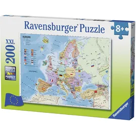 Ravensburger - Kinderpuzzle - Puzzle 200 S. XXL - Europakarte - Ab 8 Jahren - 12841