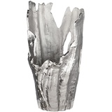 GILDE Deko Vase Coralifero Aluminium silberfarben 60145, Höhe 46 cm