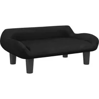 SYFAXTM Kindersofa Schwarz 70x40x24 cm Samt - Schwarz
