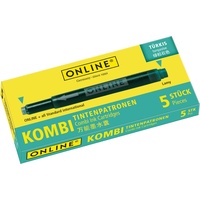 Online Schreibgeräte ONLINE® Tintenpatronen für Füller türkis-blau 5 St.