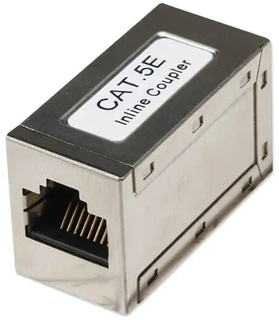 Intellinet Cat5e Inline-Kupplung, 8P8C Buchse auf 8P8C Buchse, FTP, Silber