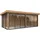 Palmako Gartenhaus Connect Lenna 16,6 m2 Set 702 Slide Plus mit Isolierglas-Schiebetüren - 28 mm hellbraun tauchgrundiert