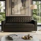MCW Couch Kunstleder 3-Sitzer Braun