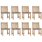vidaXL Gartenstuhl 48 x 53 x 90 cm braun 8 St.