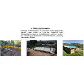 Braga rechteckig 815 x 421 x 146 cm Echtholz