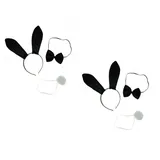 Sonnenscheinschuhe® Doppelpack: 2 x Kostüm Set Hase sexy Bunny Häschen Hasenohren Fastnacht Fasching Karneval Kostüm - Einheitsgröße