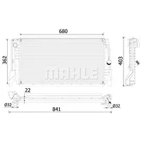 Mahle CR 2316 000P Kühlmittelkühler PREMIUM LINE