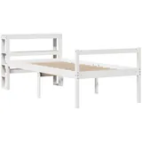 vidaXL Seniorenbett Mit Kopfteil Ohne Matratze Weiß 90x190 Cm Vidaxl