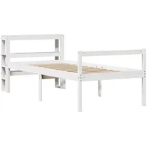 vidaXL Seniorenbett Mit Kopfteil Ohne Matratze Weiß 90x190 Cm Vidaxl