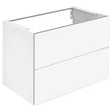 Keuco X-Line Waschtischunterbau mit 2 Auszügen 33163180000 Dekor cashmere matt, Glas cashmere klar, 80x60,5x49cm, Frontauszüge