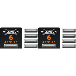 Wilkinson Sword - Wilkinson 6 Rasierer für Männer, 6 diamantbeschichtete Klingen, 4 Ersatzklingen (Packung mit 2)