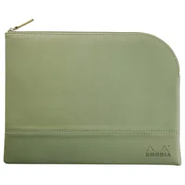 Rhodia Rhodiarama Etui Kunstleder Reißverschluss, 21x28 cm Salbeigrün 116732C