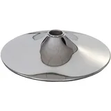 Mendler 4er-Set Fußteller Fußplatte Fuß für Barhocker Barstuhl Drehstuhl Esszimmerstuhl, chrom ~ Ø 38,5cm