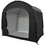 SHZICMY Fahrradgarage 220x150x185cm, Fahrradunterstand Freistehend Gartenschuppen Gerteschuppen Lagerzelt Carport Gertezelt, Schwarz