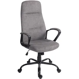 Duo Collection Chefsessel DUO COLLECTION "Merlin", kieselgrau, schwarz, kieselgrau, B:64cm H:121cm T:62cm, Stühle, Schreibtischstuhl, mit gepolsterten Armlehnen