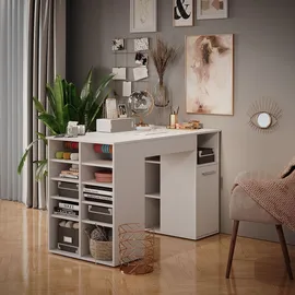 Vicco Schreibtisch Victoria, 135 x 68 cm, weiß, - Weiß