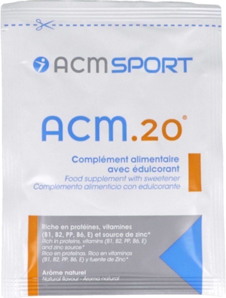 ACM. 20, Poudre, complément alimentaire pour sportifs, bt 10 10 pc(s) sachet(s)