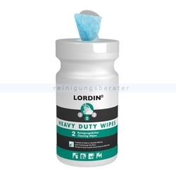 Feuchttücher Lordin Heavy Duty Wipes 80 Stück je Dose für Hände und Gegenstände, reinigt ohne Wasser und Seife