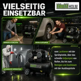 Trutzholm Premium Brushless Silent Flüsterkompressor 50L 1800W 62dB 8 bar