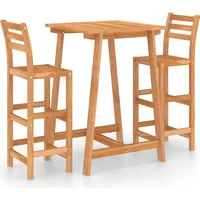 vidaXL Gartenbar-Set 3-tlg. Braun