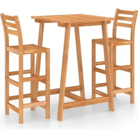 vidaXL Gartenbar-Set 3-tlg. Braun