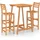 vidaXL Gartenbar-Set 3-tlg. Braun