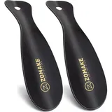 ZOMAKE Schuhlöffel Mini Schuhlöffel Metall 2er Set Schwarz 19cm Wandhalterung schwarz