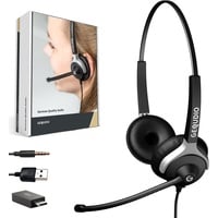 GEQUDIO [3in1 Business Headset mit USB-A, USB-C und 3,5mm