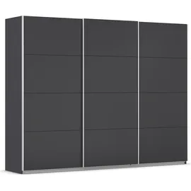 Rauch »Kleiderschrank Schrank Garderobe AGORDO mit Dekor- oder Hochglanzfront« in drei Griff-Farben - NEU: Farbe SCHWARZ, durchdachte Innenausstattung, in 4 Breiten und 2 Höhen MADE IN GERMANY, grau