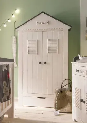 Infanskids LUCKY Kleiderschrank mit Dach zum öffnen VERSANDKOSTENFREI