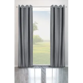 Bruno Banani Verdunkelungsvorhang BRUNO BANANI "Bela" Gr. 1, grau, B:130cm H:145cm, Polyester, Gardinen, blickdicht, meliert, verschiedene Größen