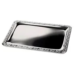 APS Servierplatten SCHÖNER ESSEN silber 35,0 x 24,0 cm