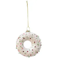 MARELIDA Weihnachtsbaumschmuck Glas Donut mit bunten Streuseln H: 8,5cm