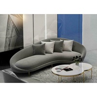 JVmoebel Ecksofa Ecksofa L-form Samt Sofa Wohnlandschaft Relax Couch, Made in Europe grau