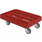 kaiserkraft Transportroller Favorit, für Eurobox, 610 x 410mm, rot, Tragkraft 300kg