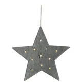 Spetebo Filz Stern mit 12 LED - 45 cm - Batterie betrieben mit Timer