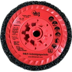 S•K•S Grobreinigungsscheibe 2 Generation, 125mm mit M14 Gewinde, Konisch für die bessere Bearbeitung und mehr Abtrag beim Schleifen, ohne Mittelloch auf der Schleifscheibe
